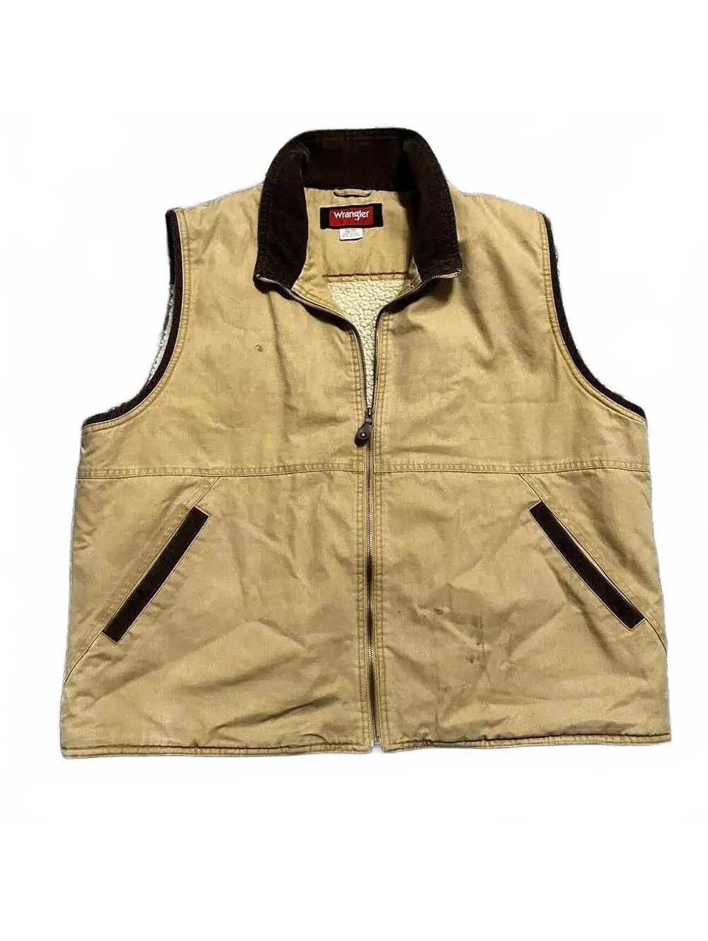 Wrangler Brown and Tan Workwear Vest size XL